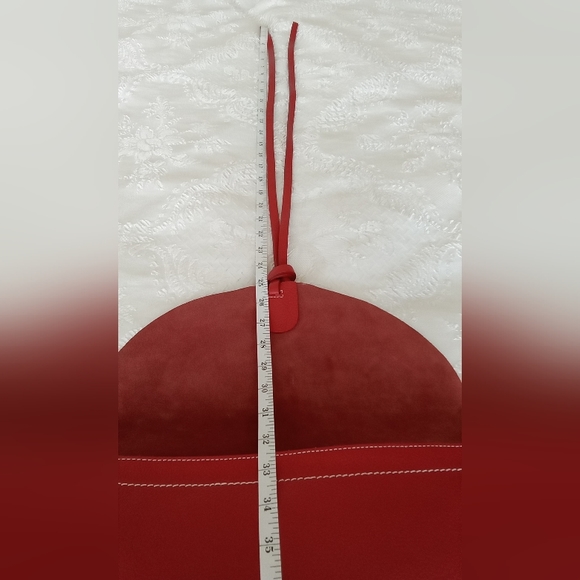 NWOT Zara Basics Red Leather Clutch - Picture 16 of 16